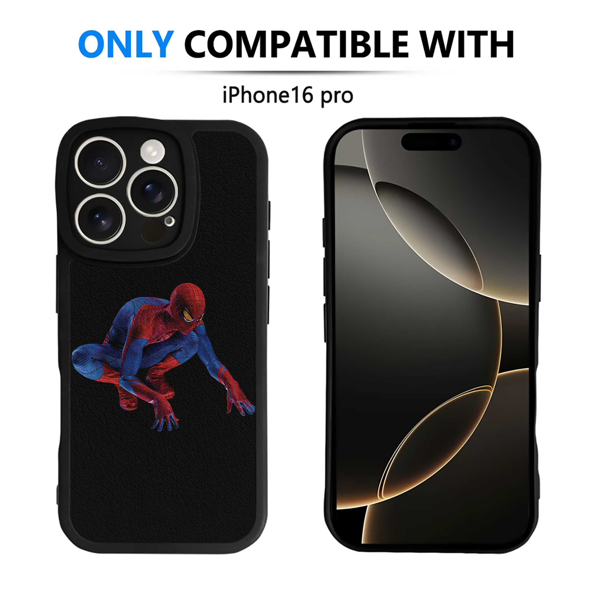 Spider Man スパイダーマン 【iPhone 16シリーズ対応】シリコンスマホケース（レザー調） 材質：シリコン